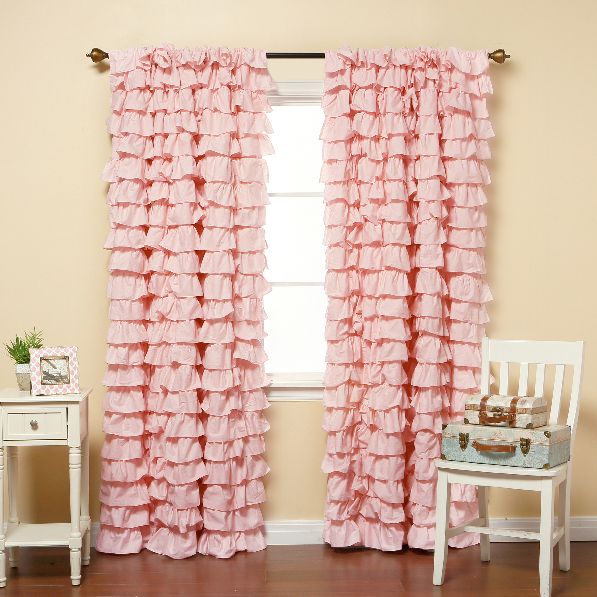 Pink And Green Nursery Curtains Metallic Blackout Curtains